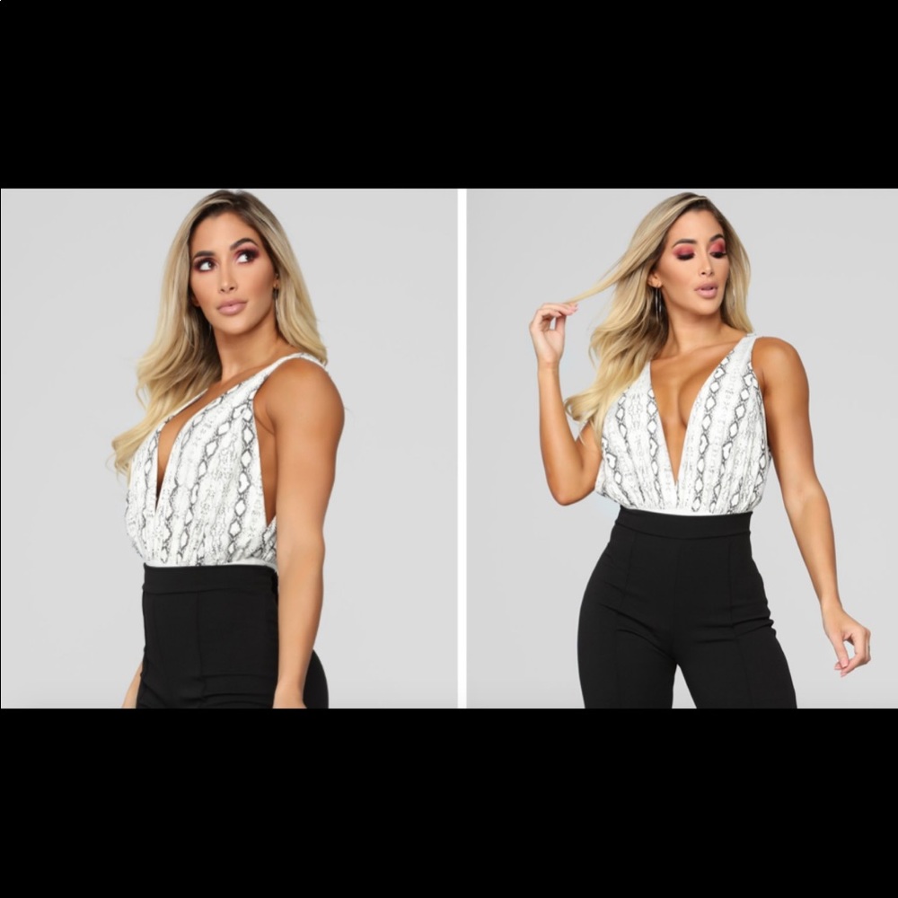 Fashion Nova Dangerously in Love Bodysuit- Ivory